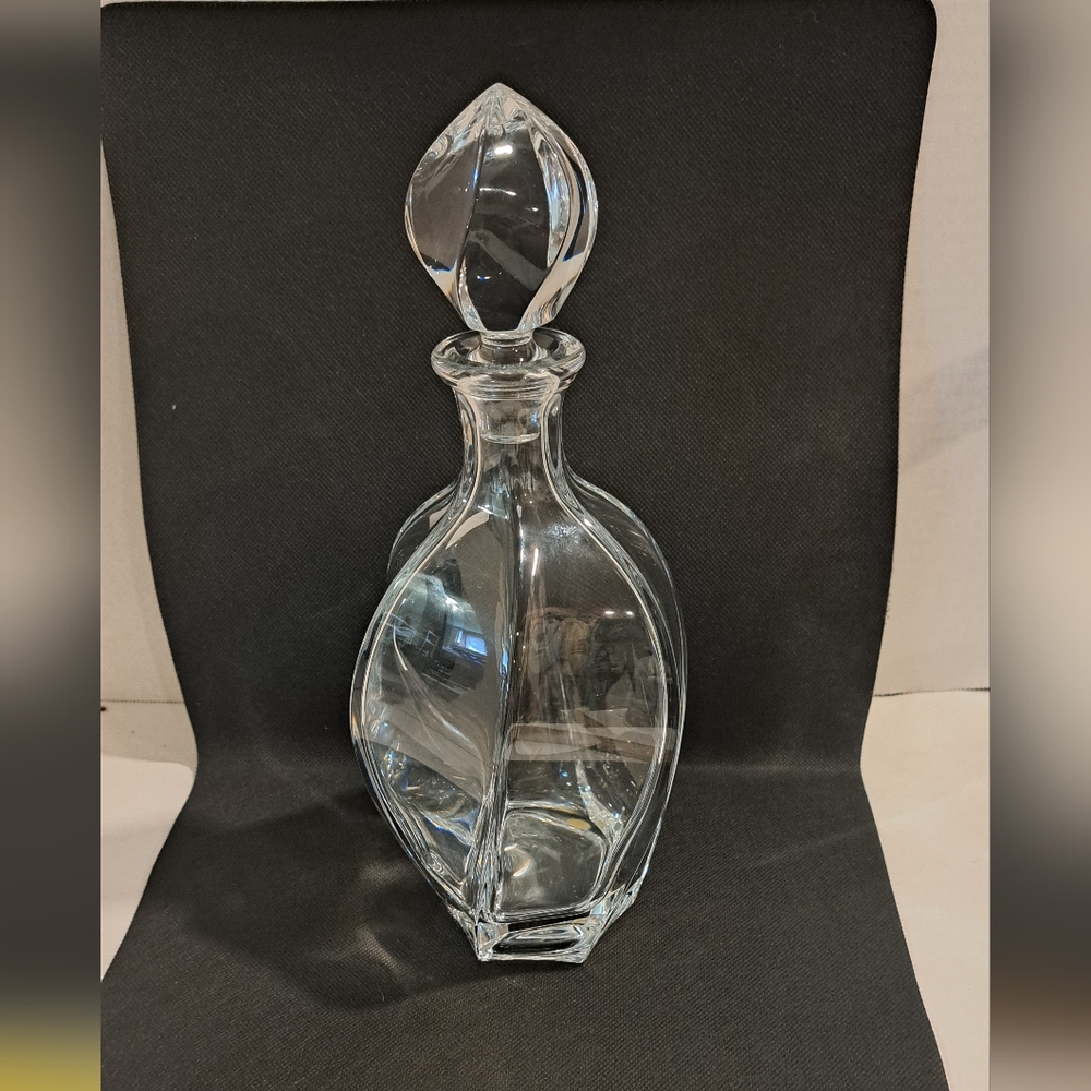 Czech Republic Clear Crystal Decanter.